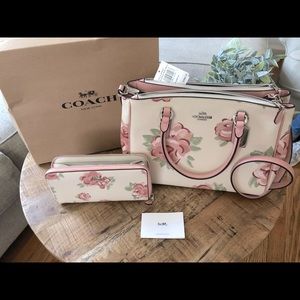 Coach Chalk Petal Purse with matching Wallet.